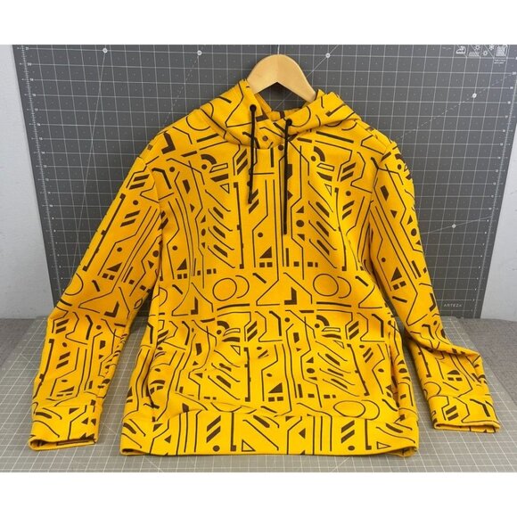 Under Armour Other - Under Armour Yellow Geometric Circuit?? Pattern Hoodie SZ. Small vg++
